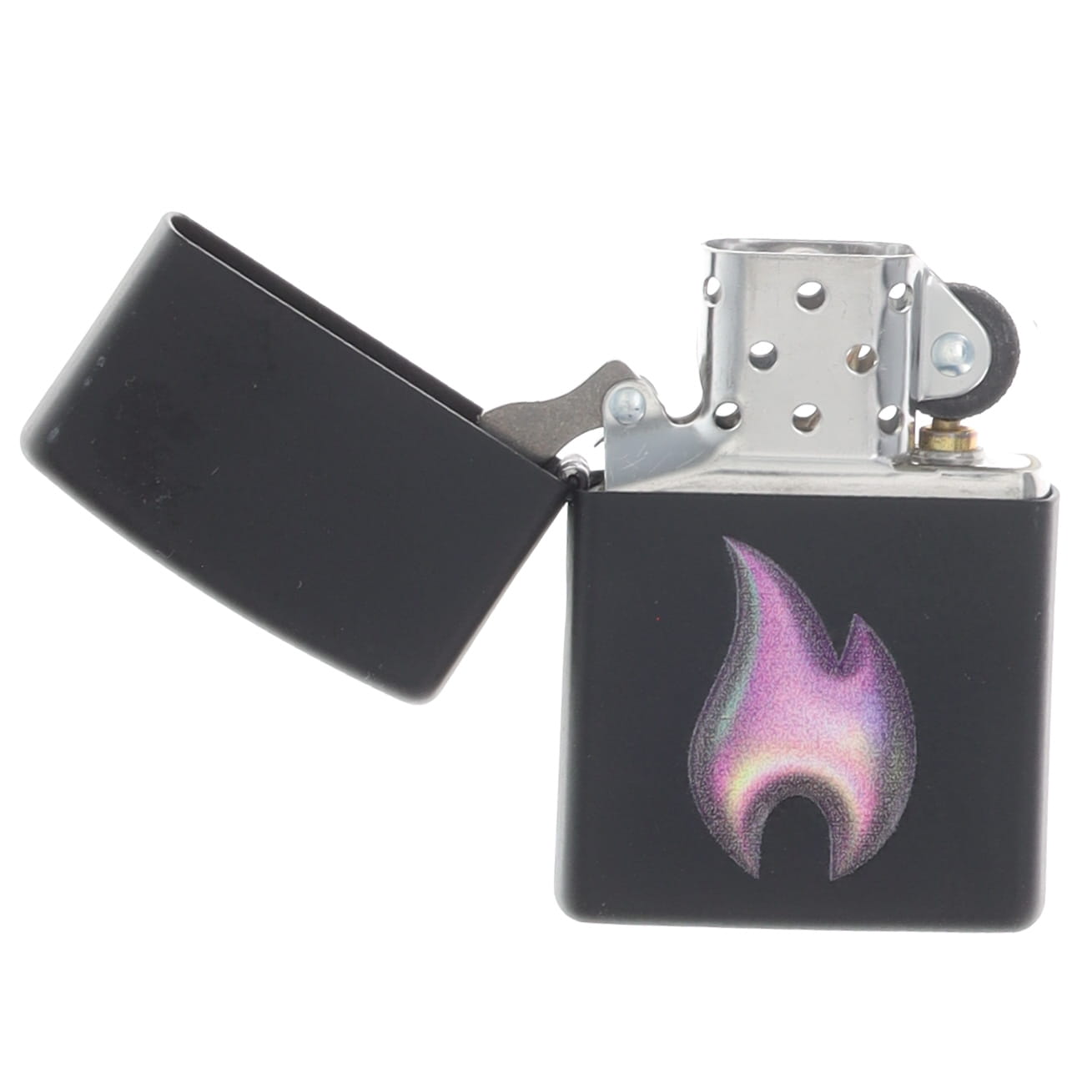 Zippo Flame Design Black Matte Purple Flame ZP46965 View 3