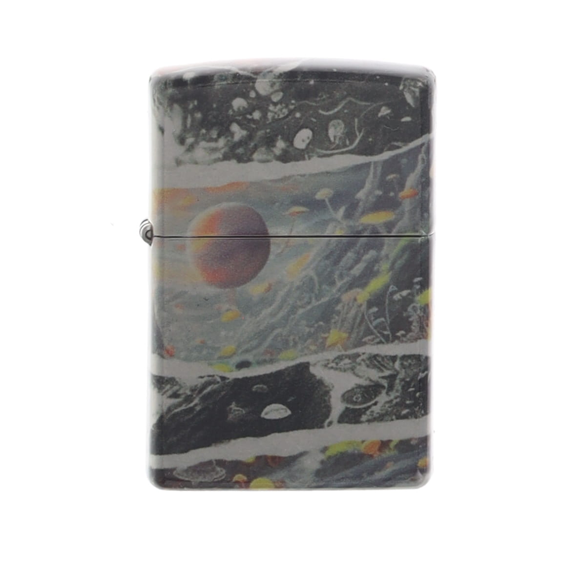 Zippo Planet 540 Design Collage Tumbled Chrome ZP46964 View 4