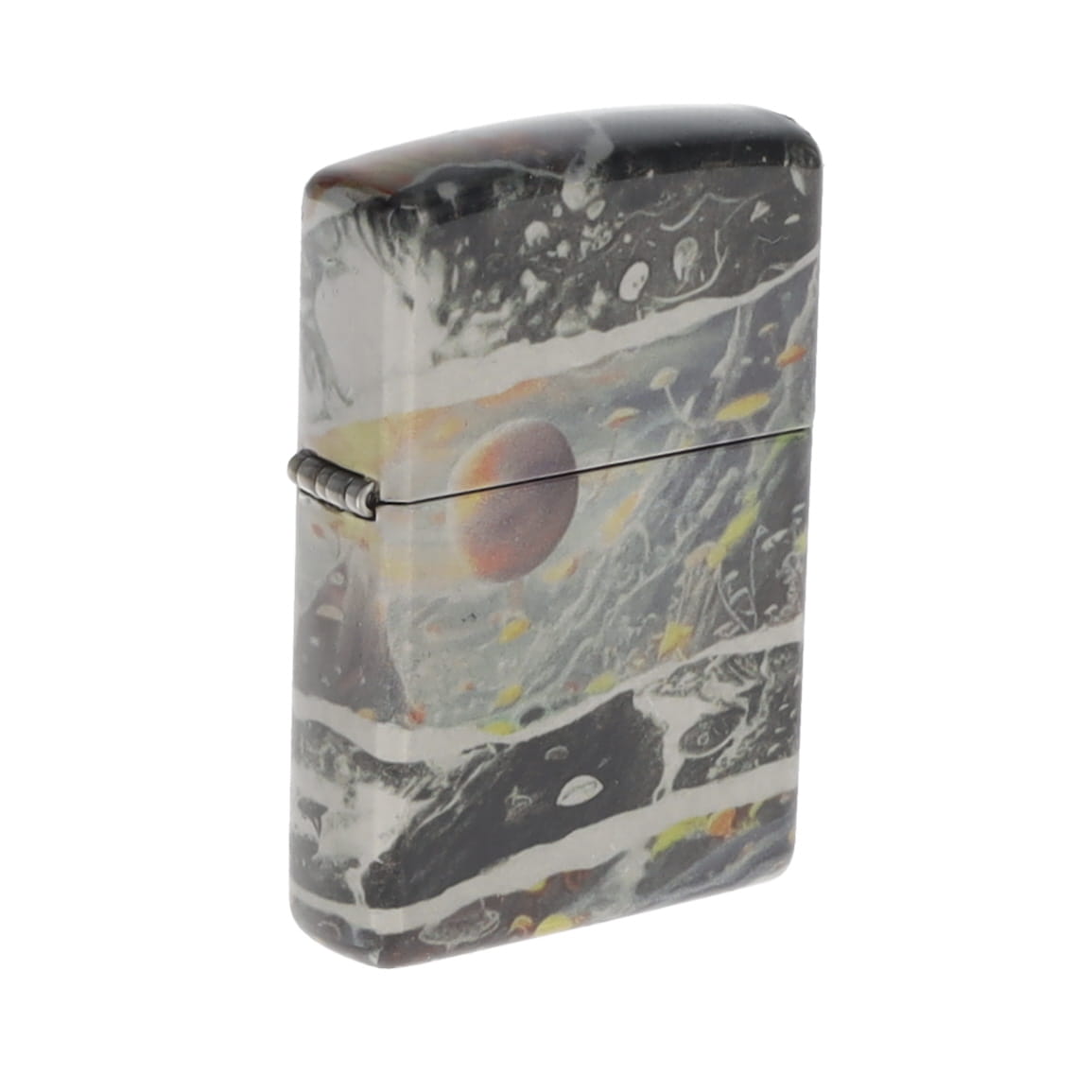 Zippo Planet 540 Design Collage Tumbled Chrome ZP46964 View 3