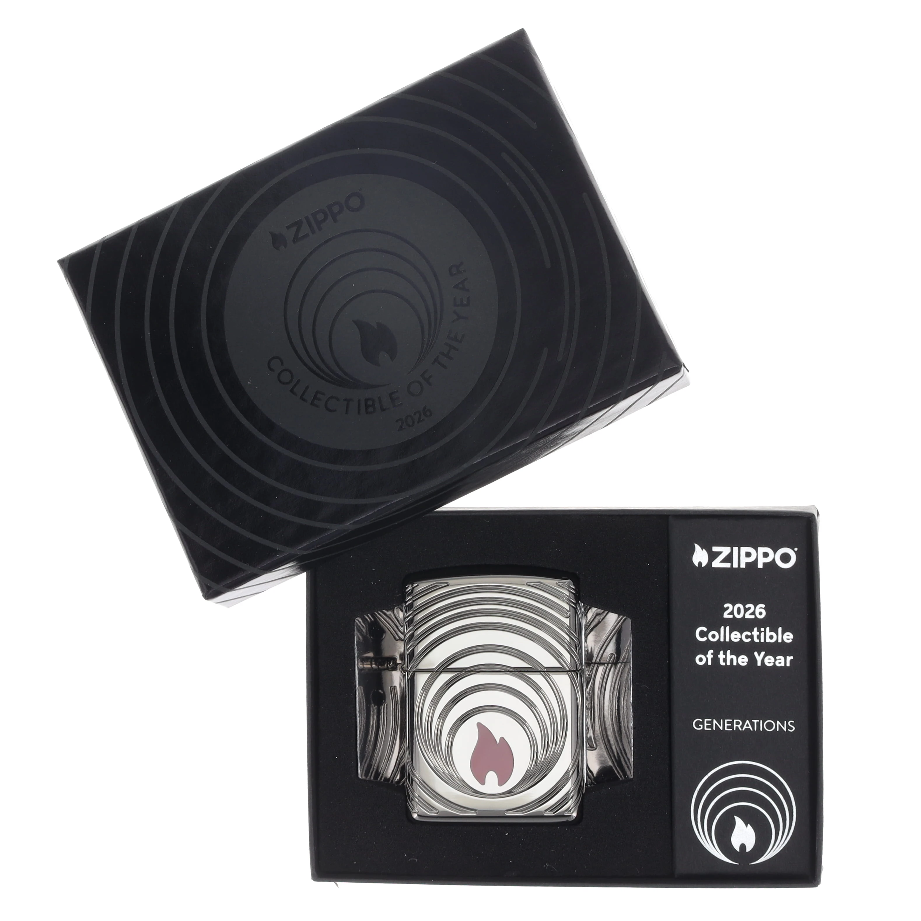 Zippo 2026 COY -Generations- Americas Black Ice Epoxy Flame Inlay ZP47218 View 1