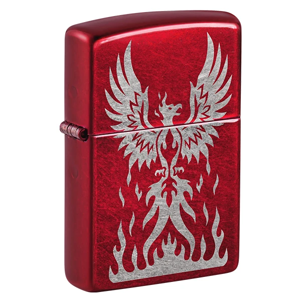 Zippo Phoenix Design Candy Apple Red ZP47140 View 1