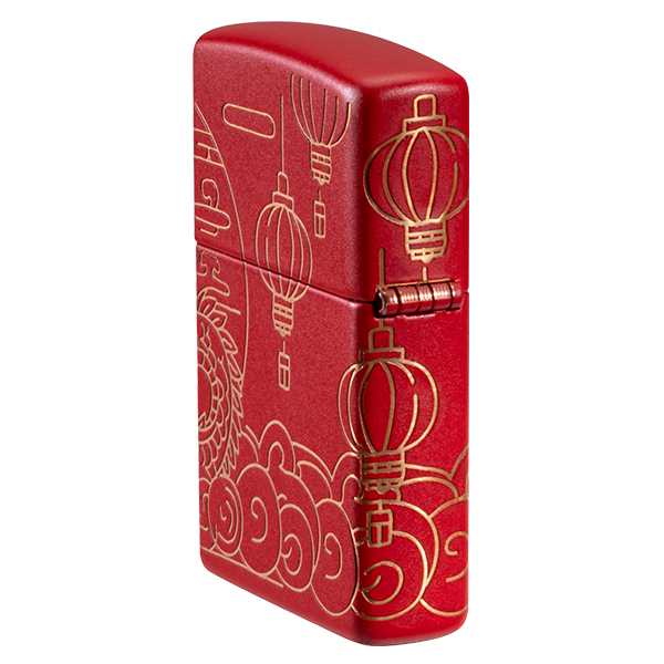 Zippo Asian Dragon Design Red Matte ZP47146 View 3