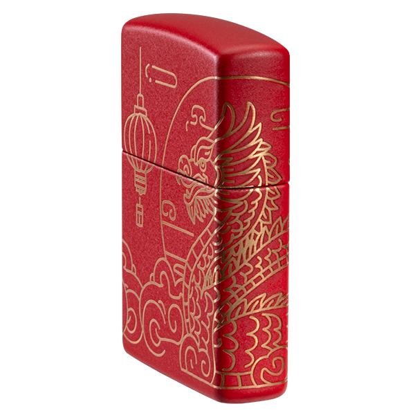 Zippo Asian Dragon Design Red Matte ZP47146 View 2