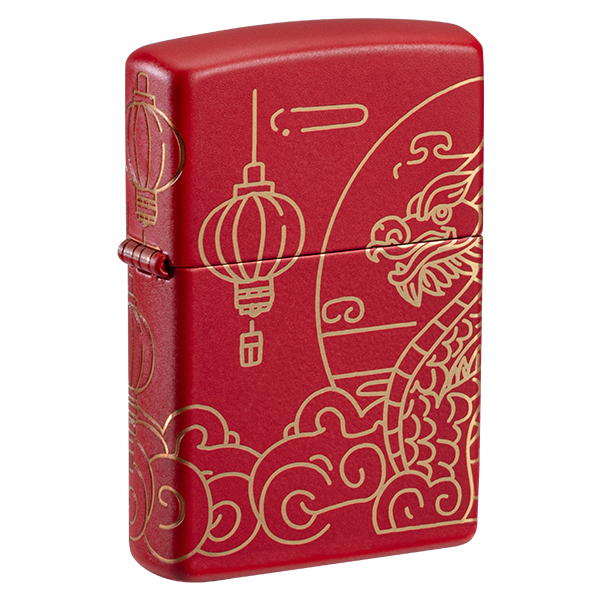 Zippo Asian Dragon Design Red Matte ZP47146 View 1