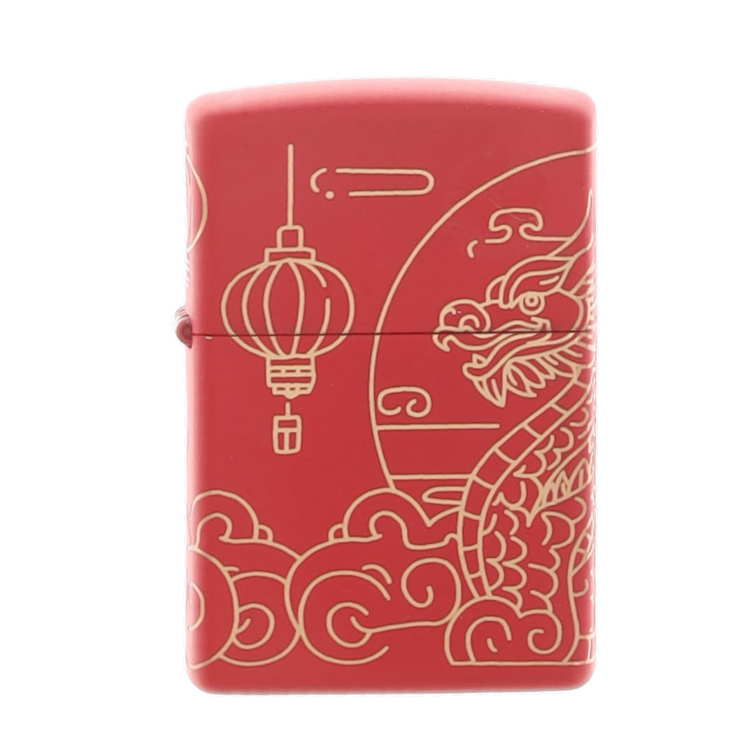 Zippo Asian Dragon Design Red Matte ZP47146 View 1