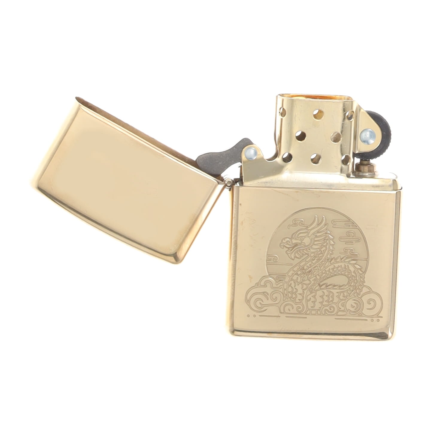 Zippo Moon Dragon Design High Polish Brass ZP47147 View 5