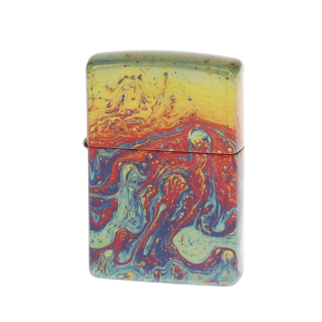 Zippo Gold Blue & Red 540 Pattern Design Tumbled Brass ZP46966 View 9