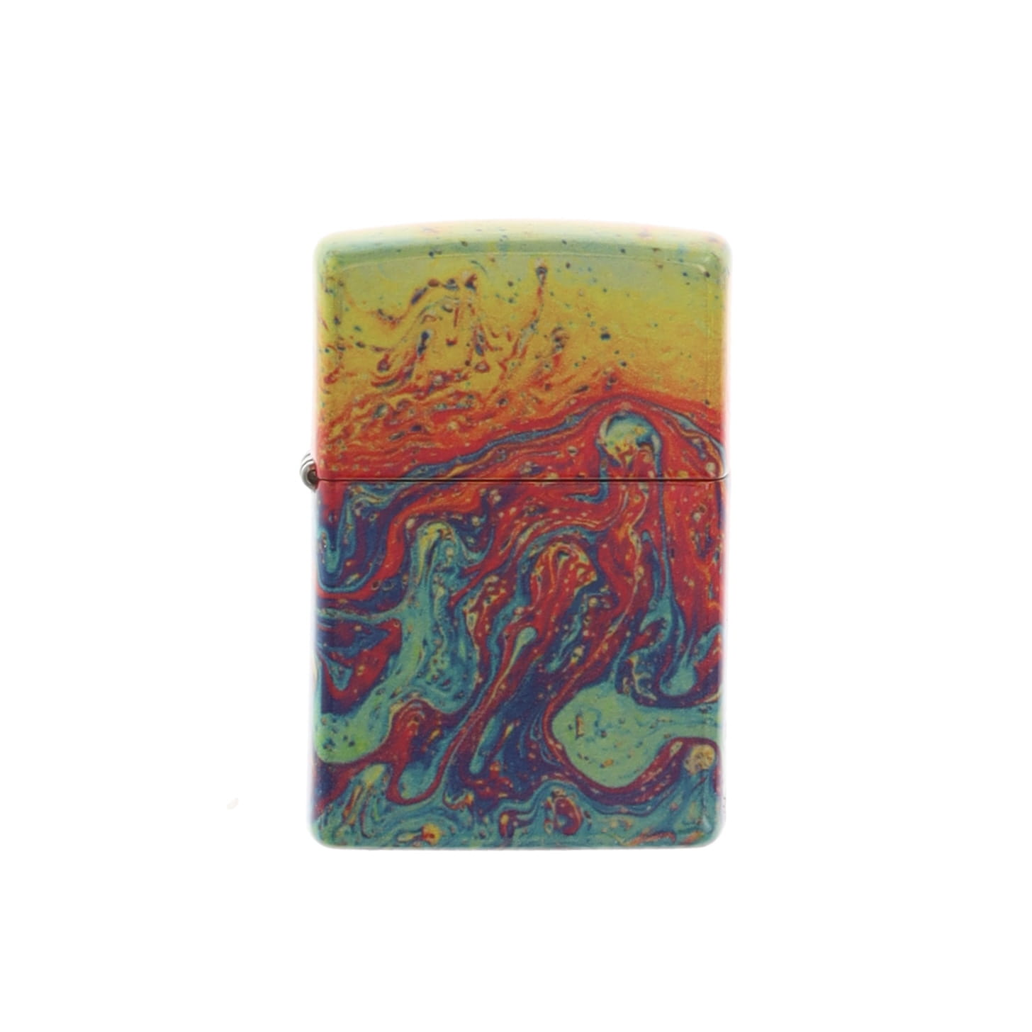 Zippo Gold Blue & Red 540 Pattern Design Tumbled Brass ZP46966 View 2