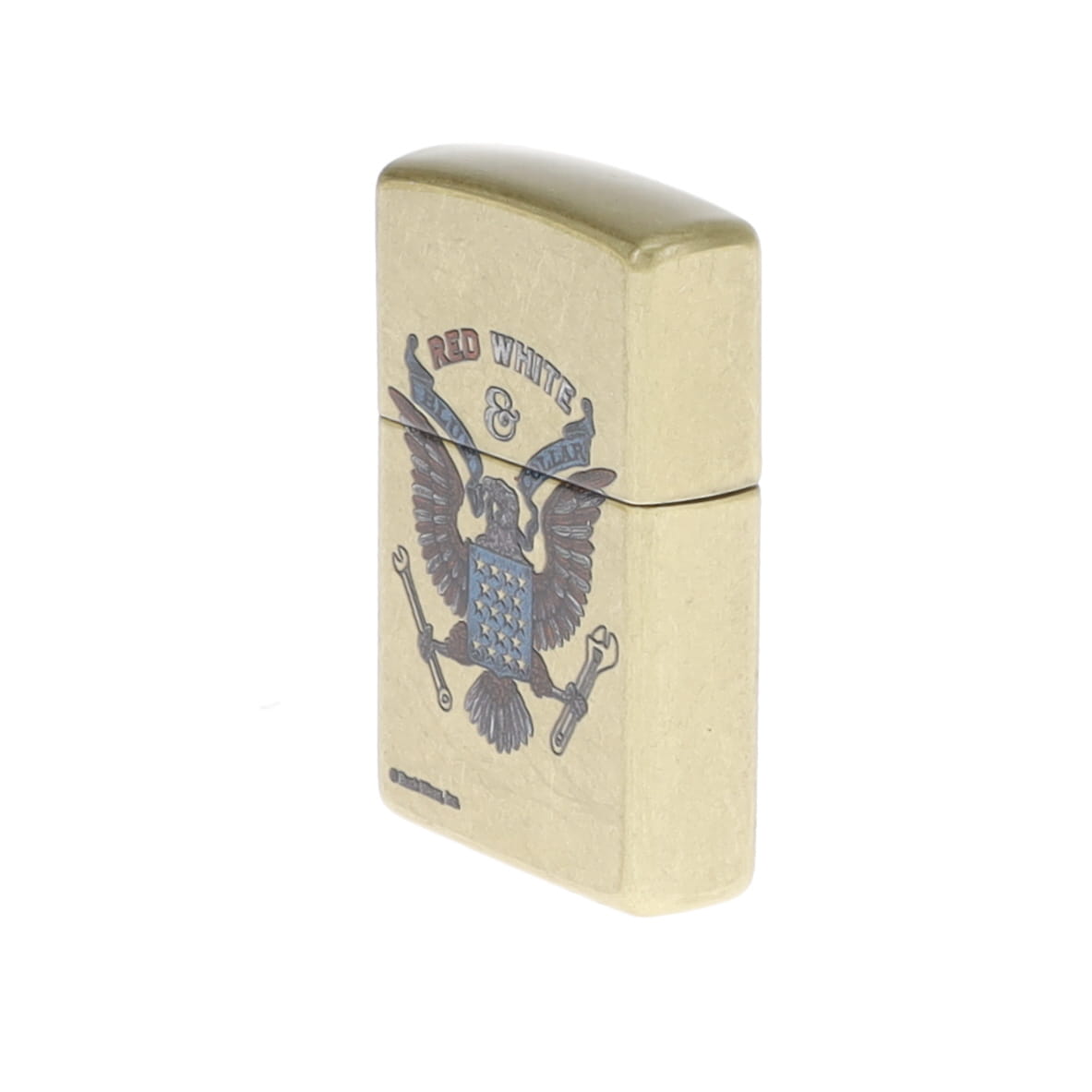 Zippo BuckWear Red White & Blue Eagle Brushed Brass Design ZP46936 View 7
