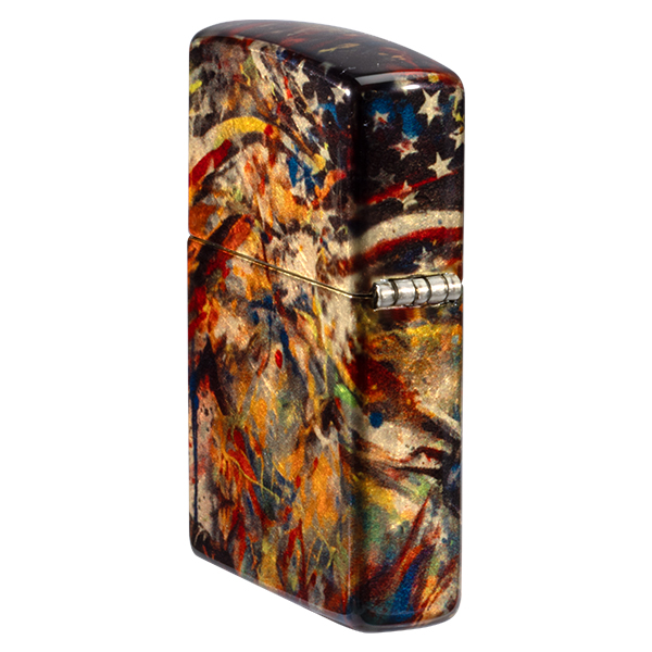 Zippo Uncle Sam 540 Design Tumbled Brass ZP47145 View 3