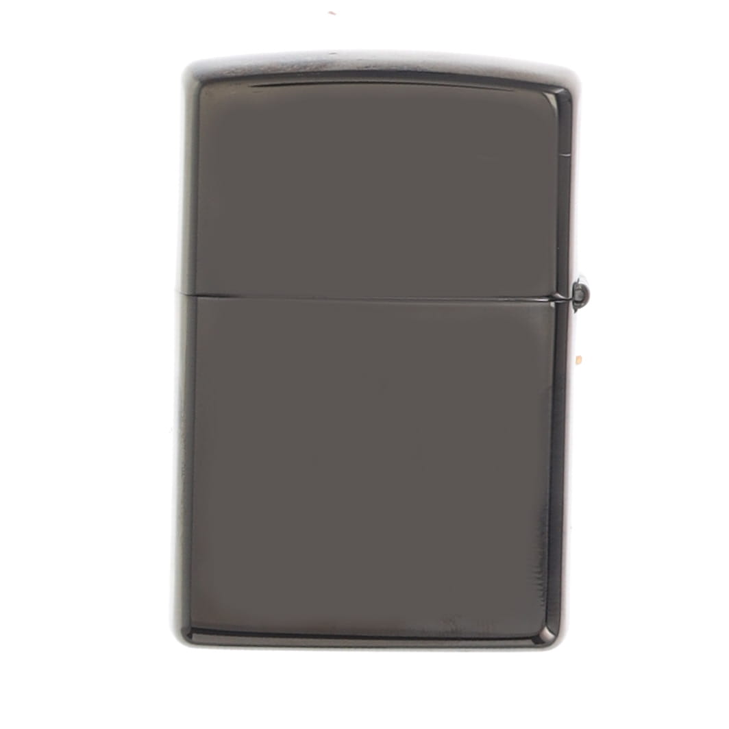 Zippo Plaid Pattern Flame Design High Polish Black ZP46944 View 2