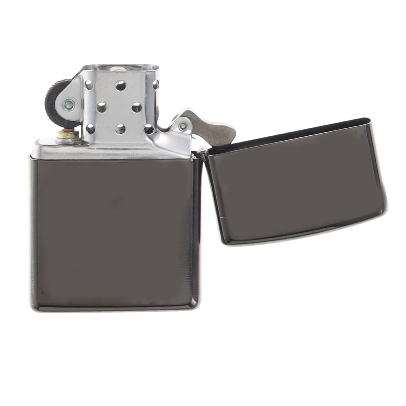 Zippo Plaid Pattern Flame Design High Polish Black ZP46944 View 7