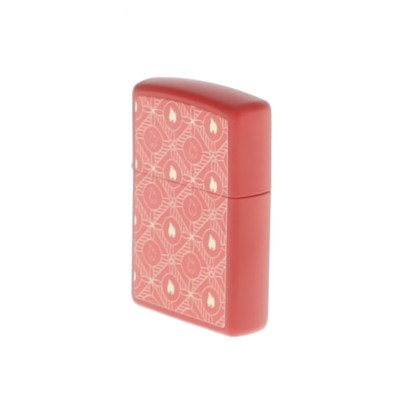 Zippo Flame Pattern Design Red Matte ZP46951 View 2