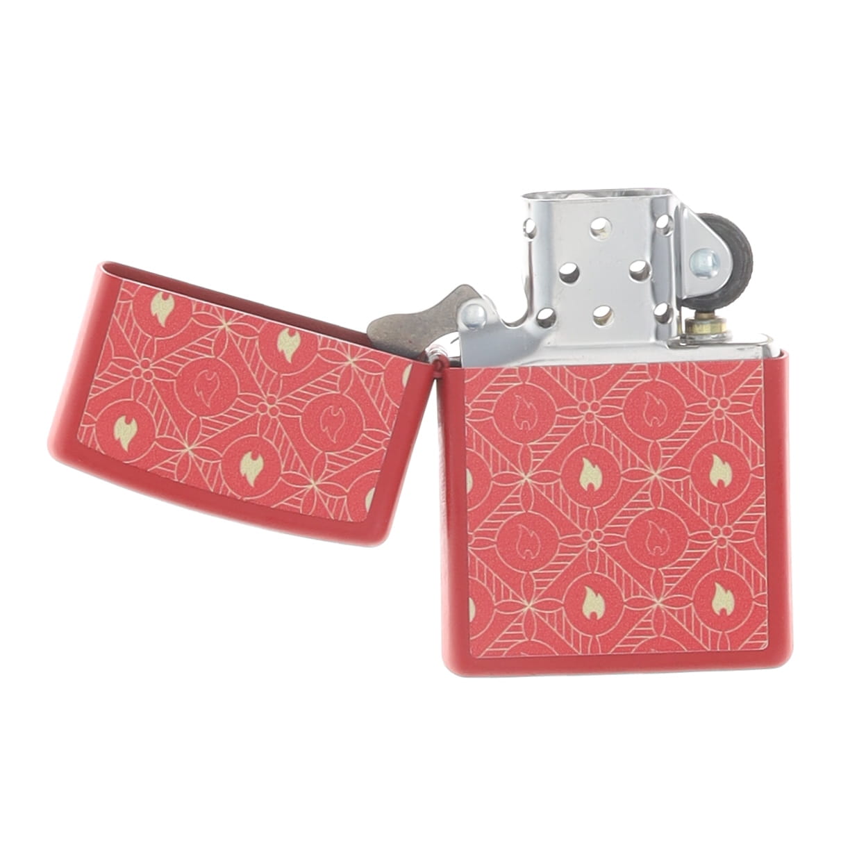 Zippo Flame Pattern Design Red Matte ZP46951 View 6
