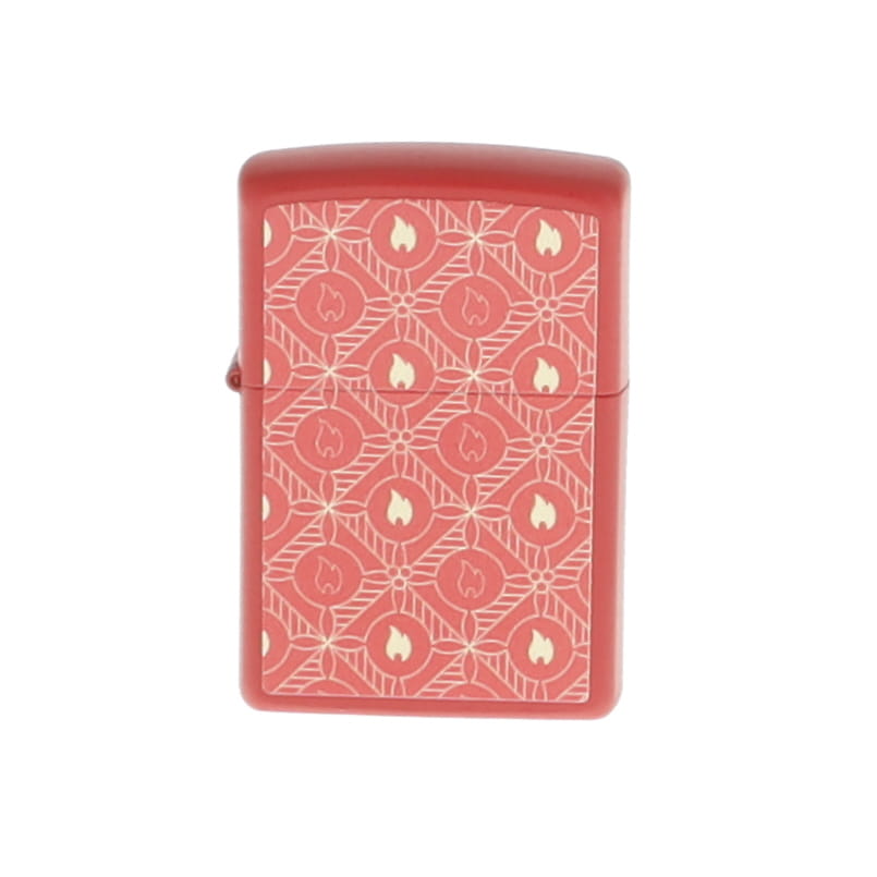 Zippo Flame Pattern Design Red Matte ZP46951 View 1