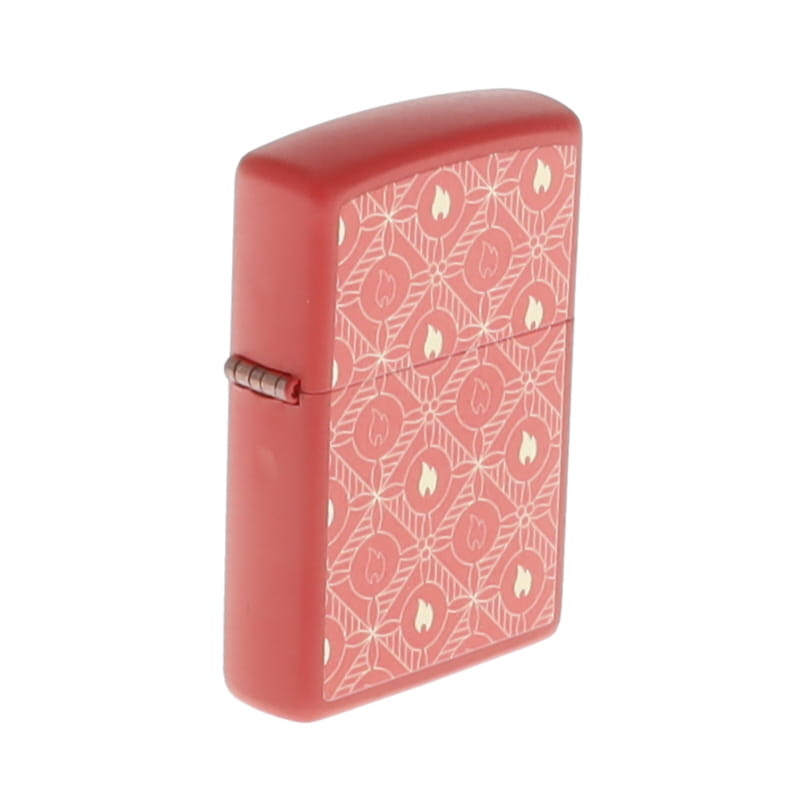 Zippo Flame Pattern Design Red Matte ZP46951 View 3