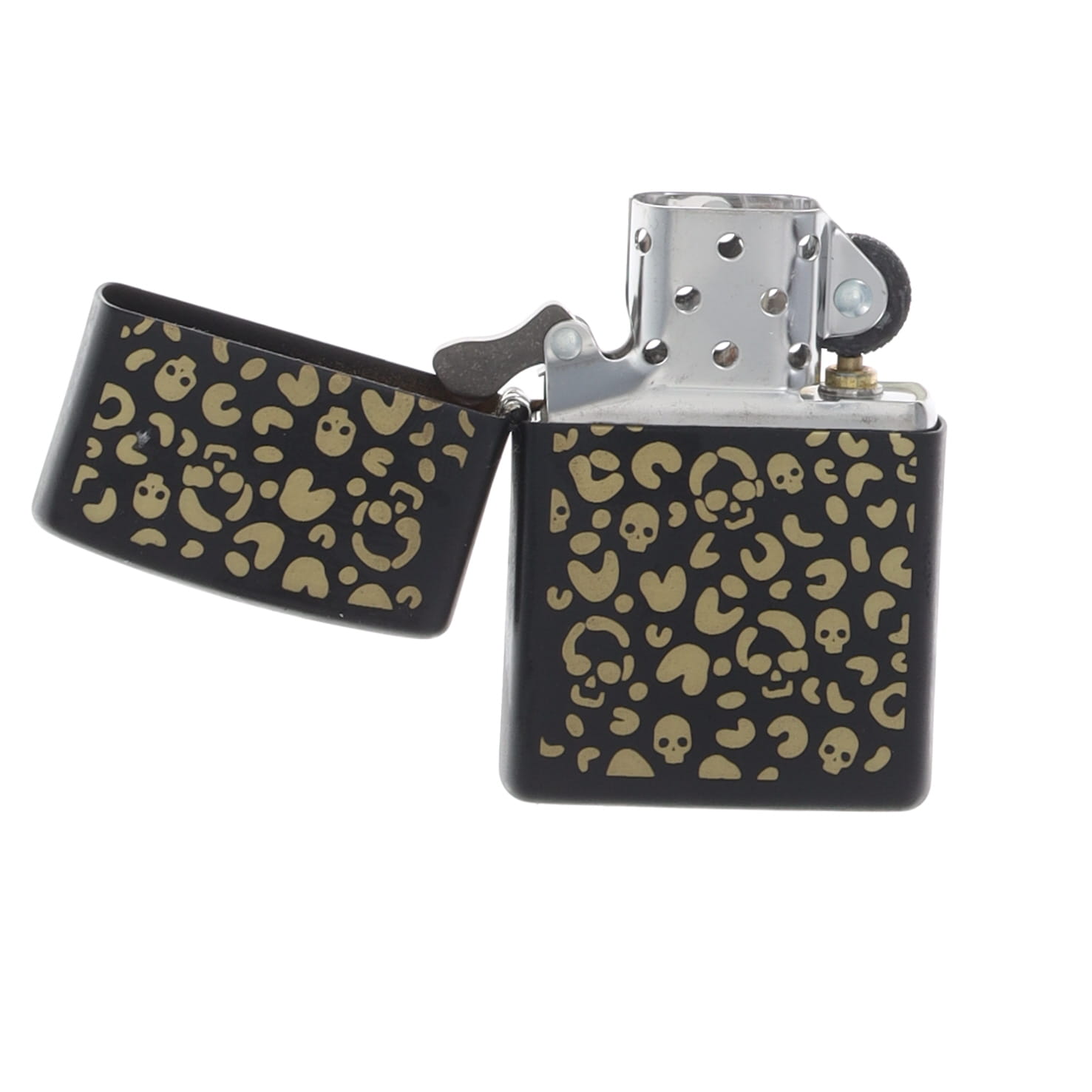 Zippo Skull Leopard Design Black Matte ZP47001 View 3