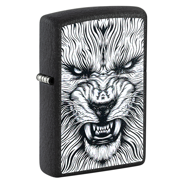 Zippo Fierce Animal Design Black Crackle ZP47144 View 8