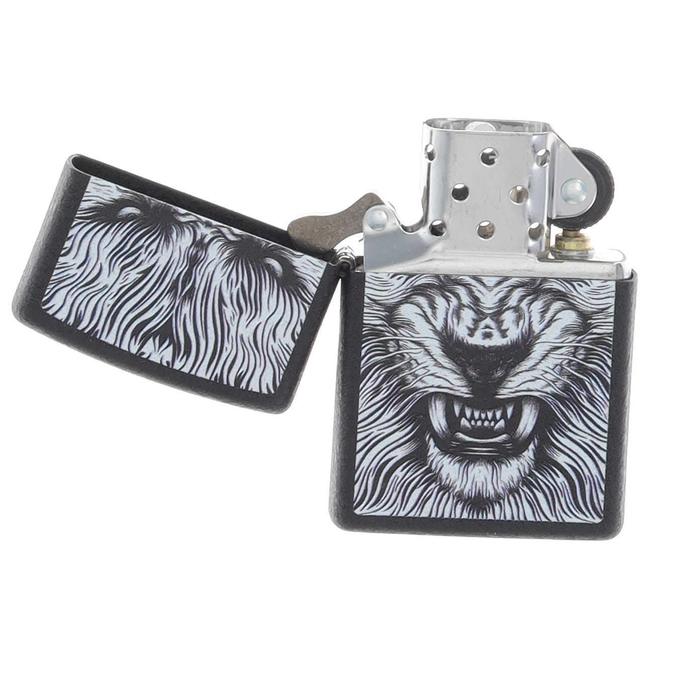 Zippo Fierce Animal Design Black Crackle ZP47144 View 3