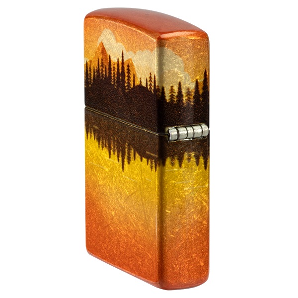 Zippo Lake Fishing 540 Design Tumbled Brass ZP46927 View 11