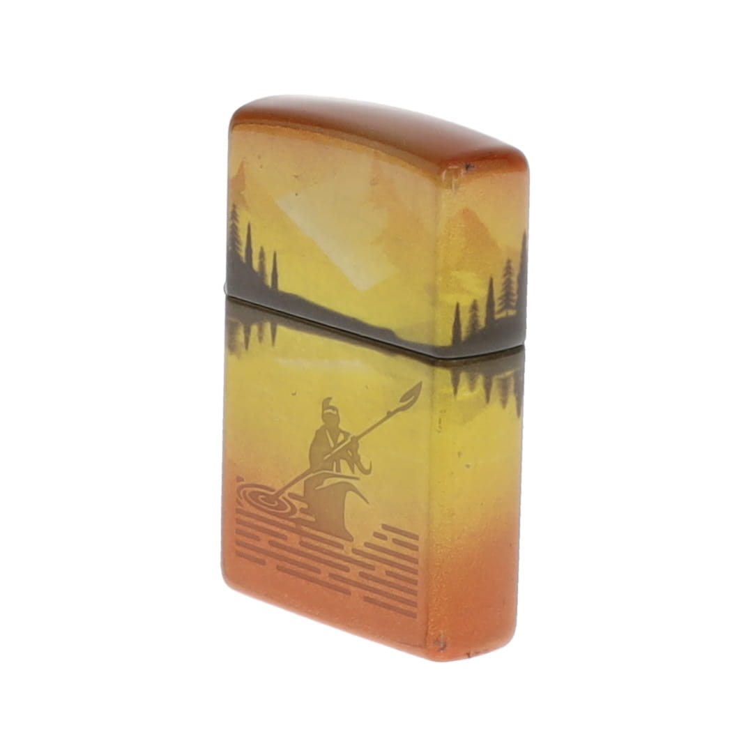 Zippo Lake Fishing 540 Design Tumbled Brass ZP46927 View 9