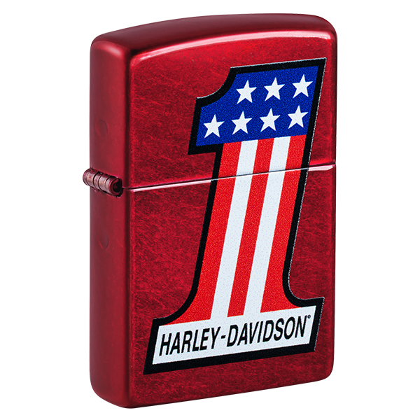 Zippo Harley-Davidson Classic One Design Candy Apple Red ZP47172 View 1