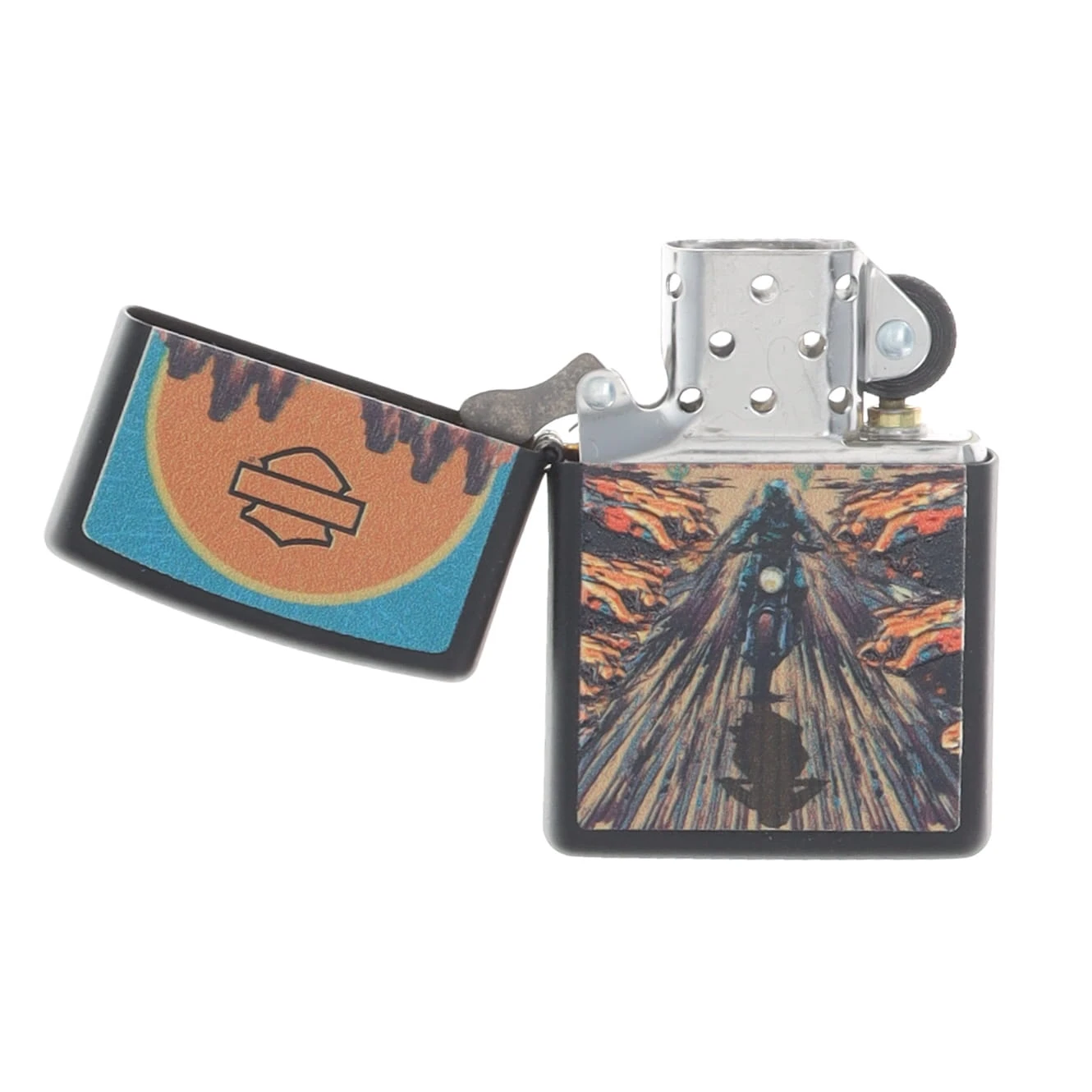Zippo Harley-Davidson Design Sunset Scape Texture Print Black Matte ZP46861 View 4
