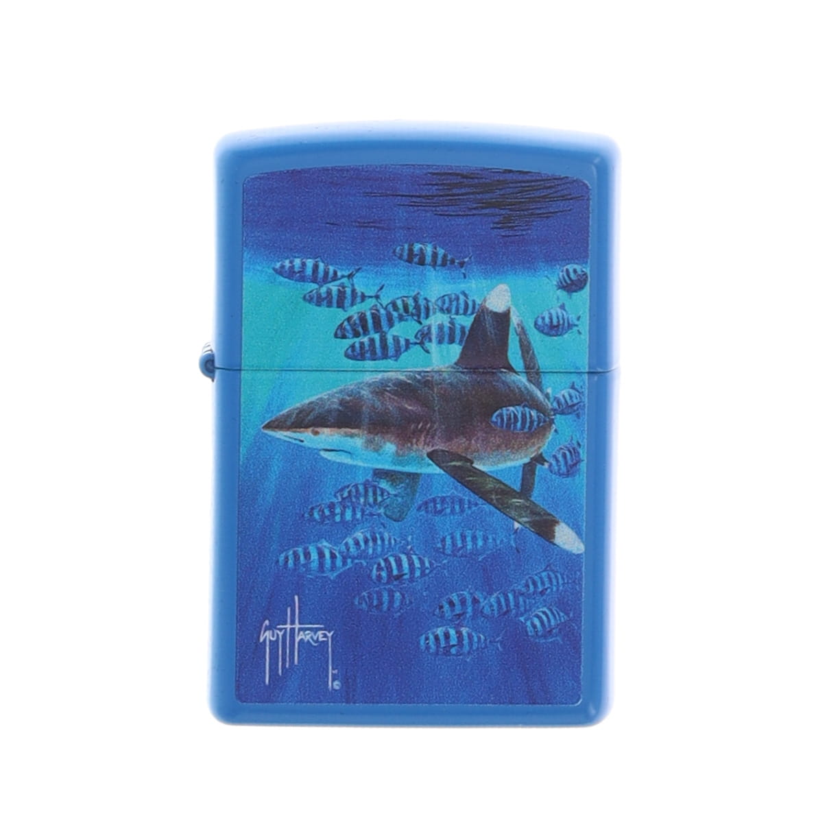 Zippo Guy Harvey Shark Ocean Design Sky Blue Matte ZP47104 View 1