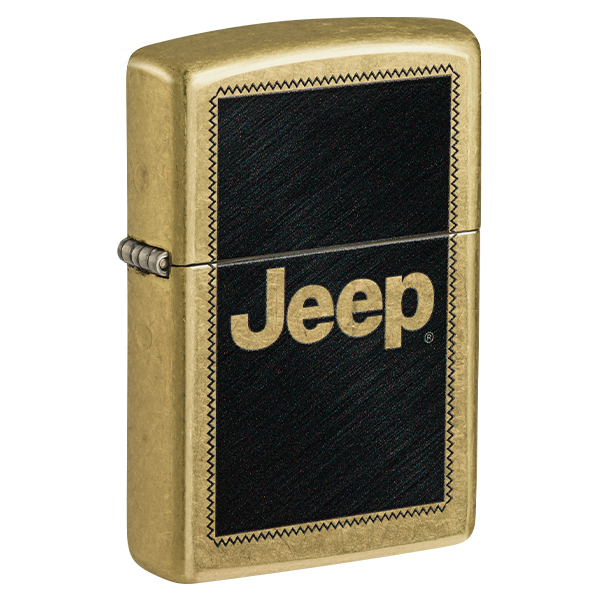 Zippo Jeep Black & Street Brass ZP46225 View 1