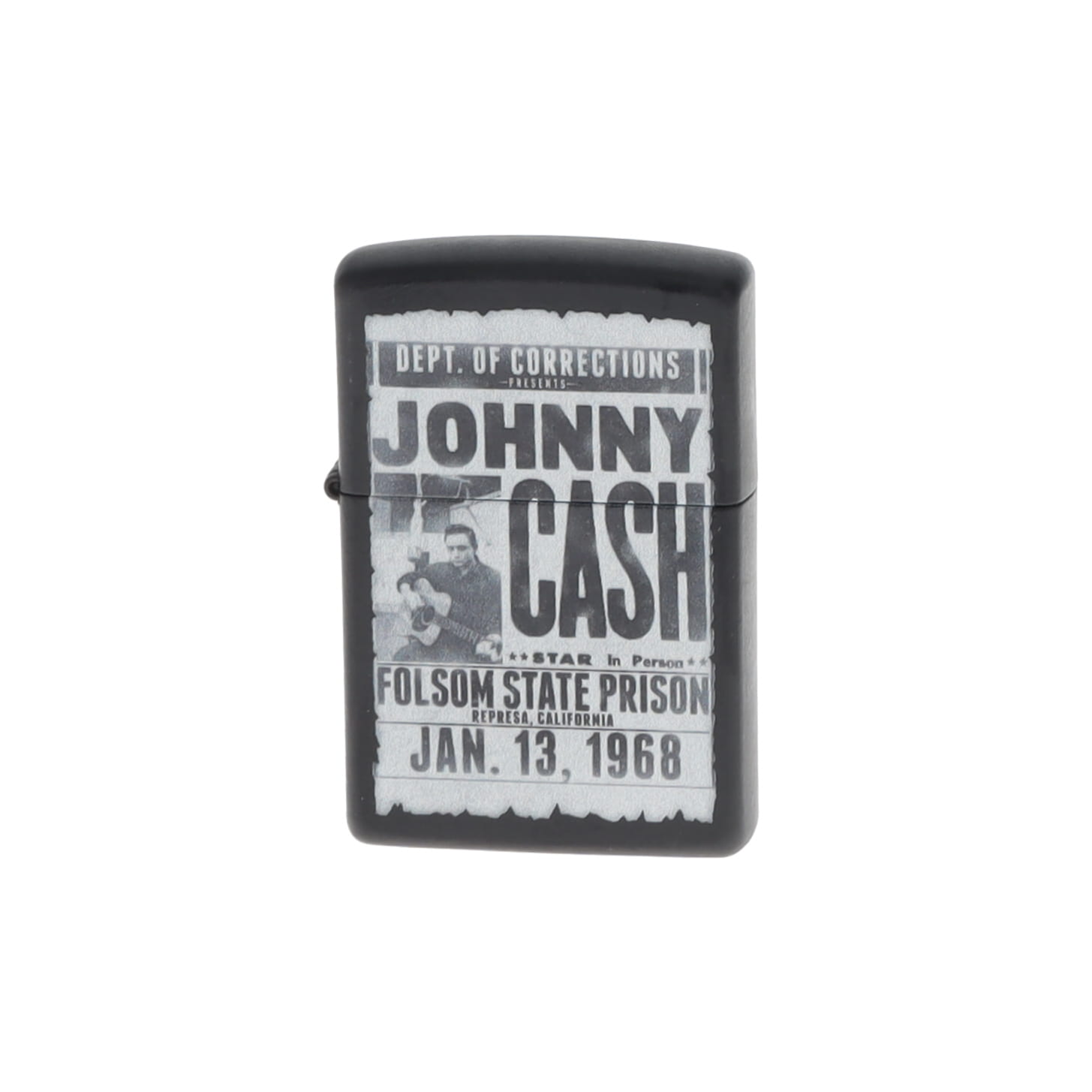 Zippo Johnny Cash Folsom Concert Black Matte ZP46490 View 6