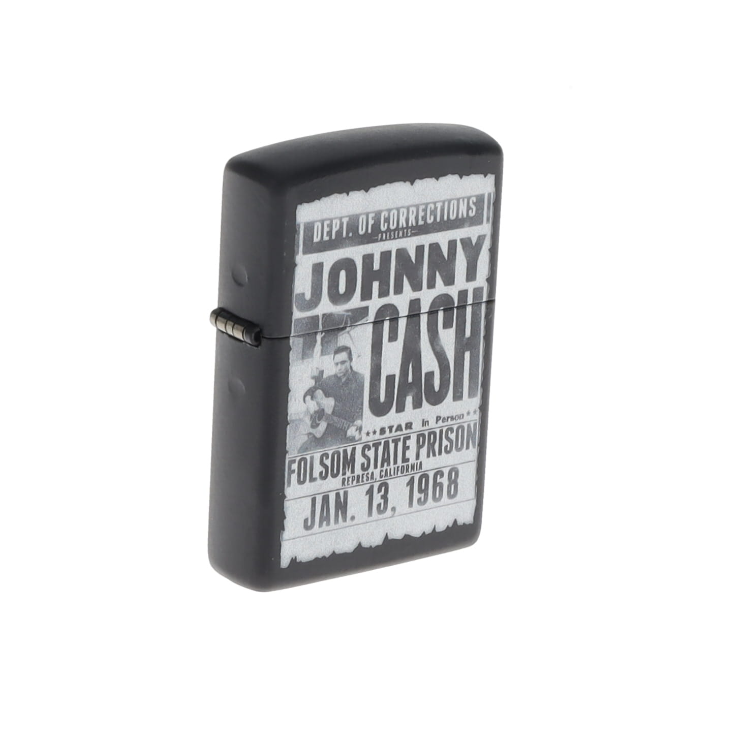 Zippo Johnny Cash Folsom Concert Black Matte ZP46490 View 5