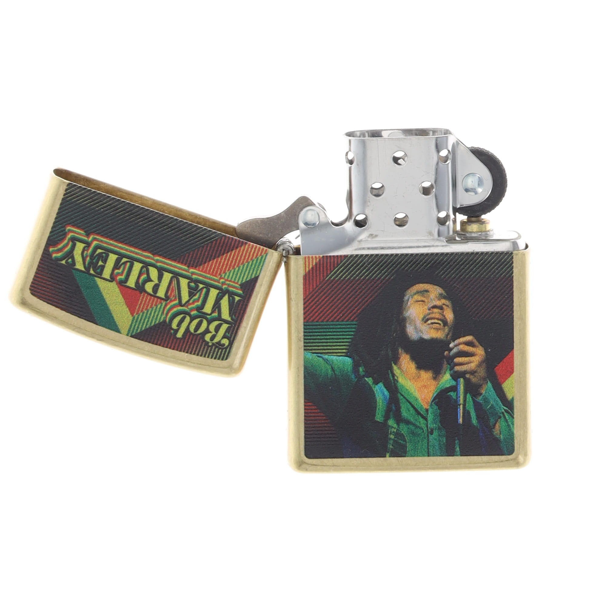 Zippo Bob Marley Singing Image Street Brass ZP47242 View 3
