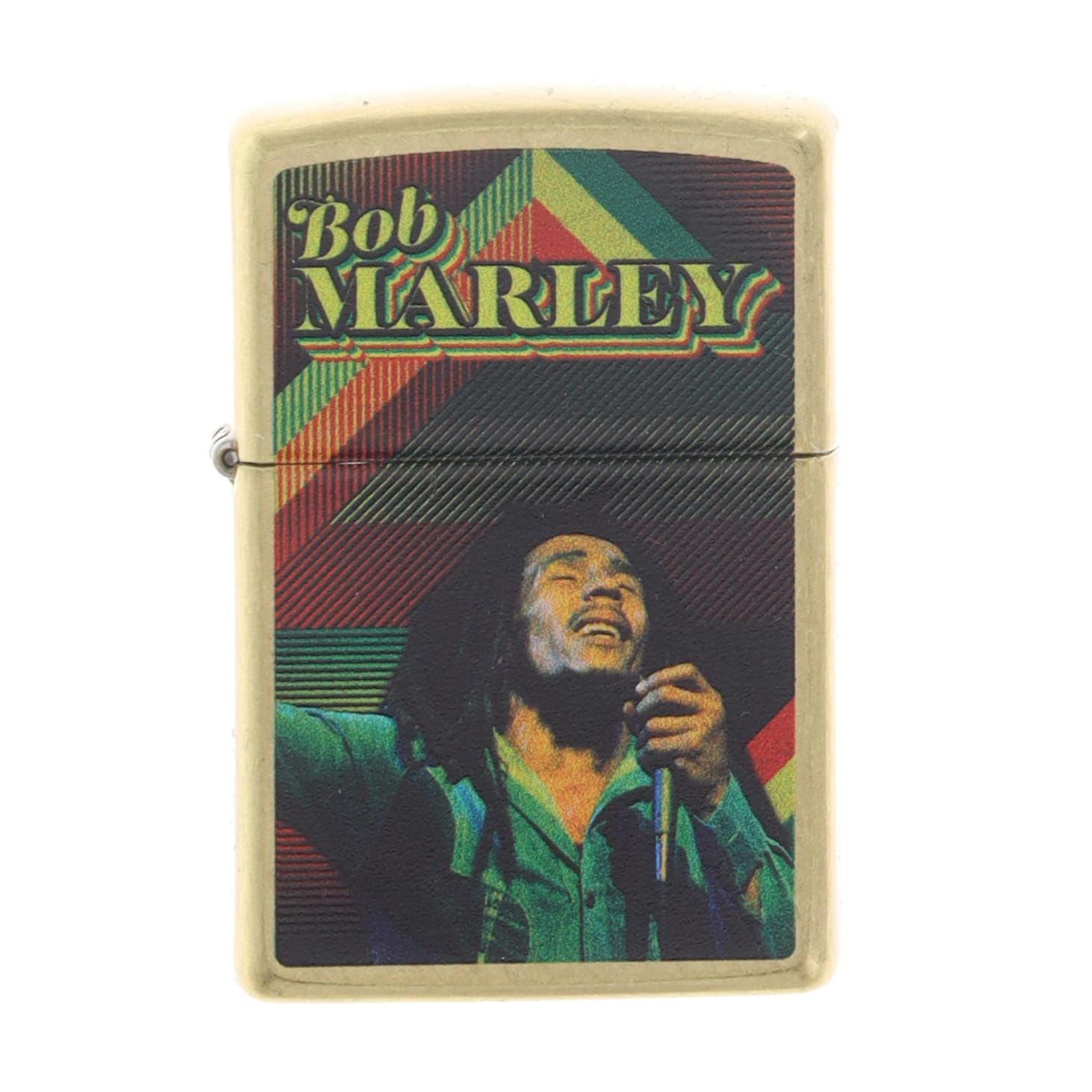 Zippo Bob Marley Singing Image Street Brass ZP47242 View 2