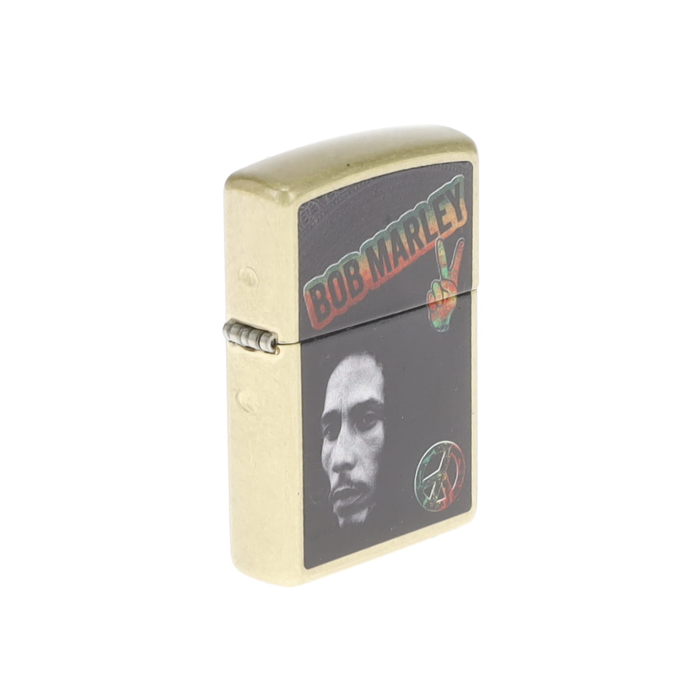Zippo Bob Marley Image & Peace Signs Street Brass ZP47194 View 5