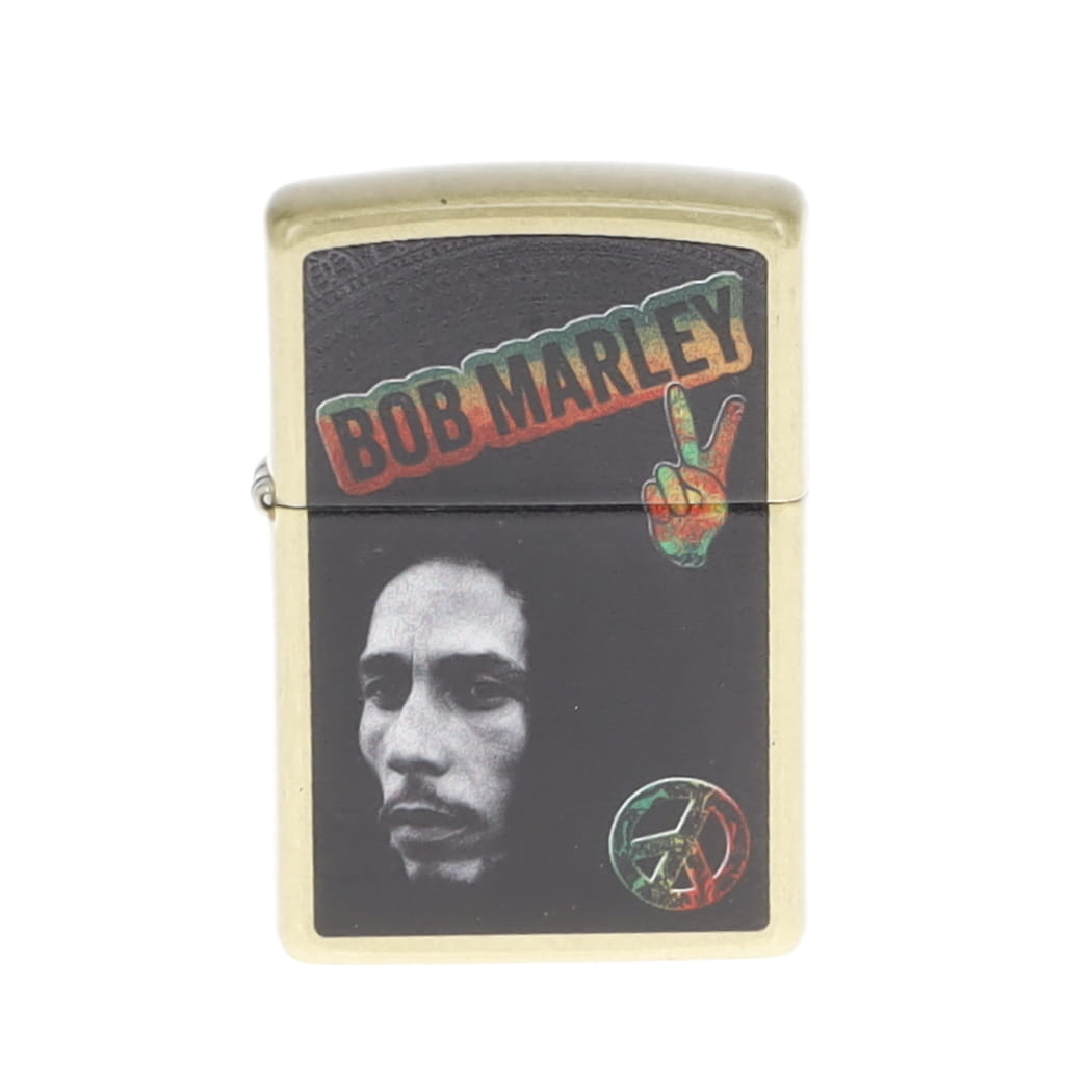 Zippo Bob Marley Image & Peace Signs Street Brass ZP47194 View 6