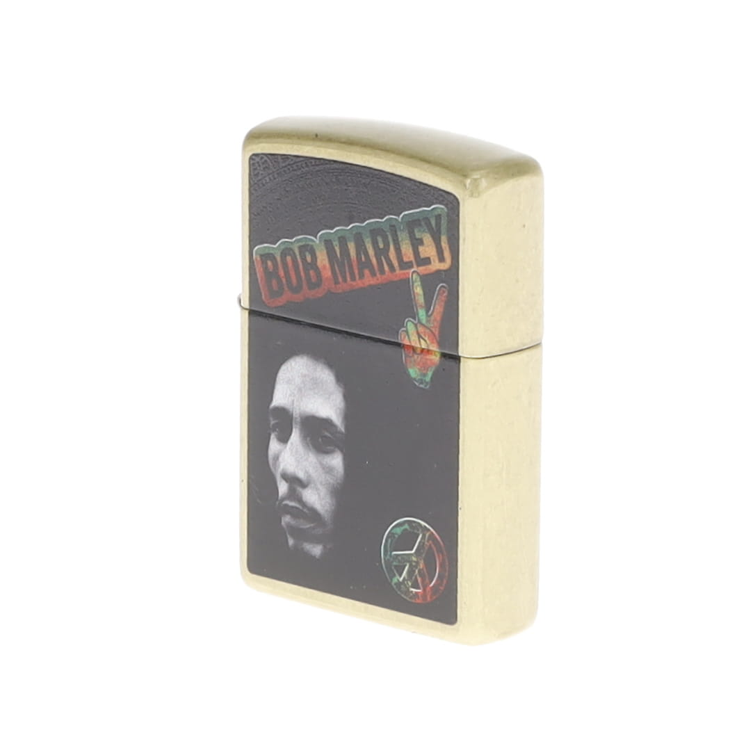 Zippo Bob Marley Image & Peace Signs Street Brass ZP47194 View 7
