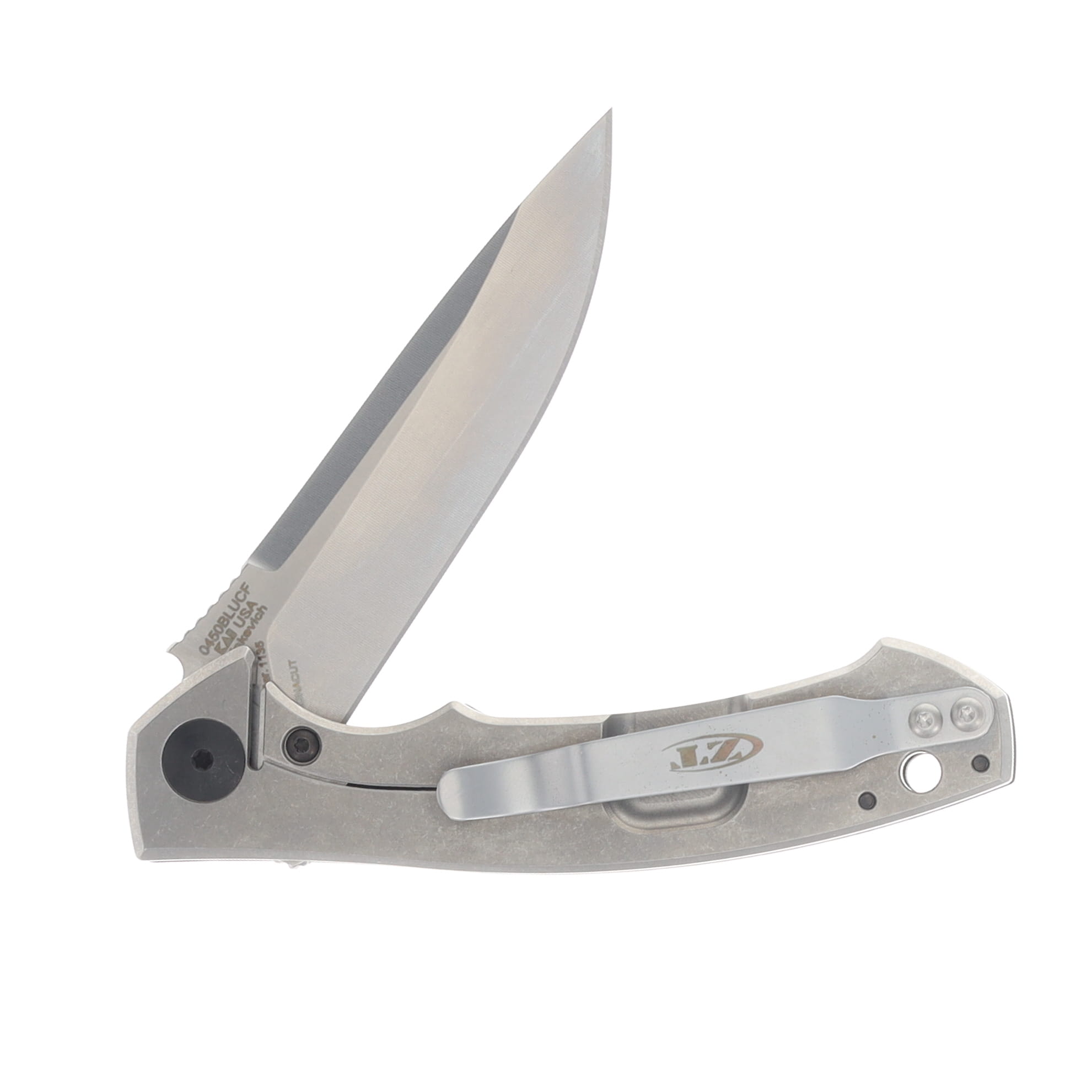 Zero Tolerance Sinkevich Framelock 0450 Blue & Black Carbon Fiber Handle Magnacut Blade ZT0450BLUCF View 4