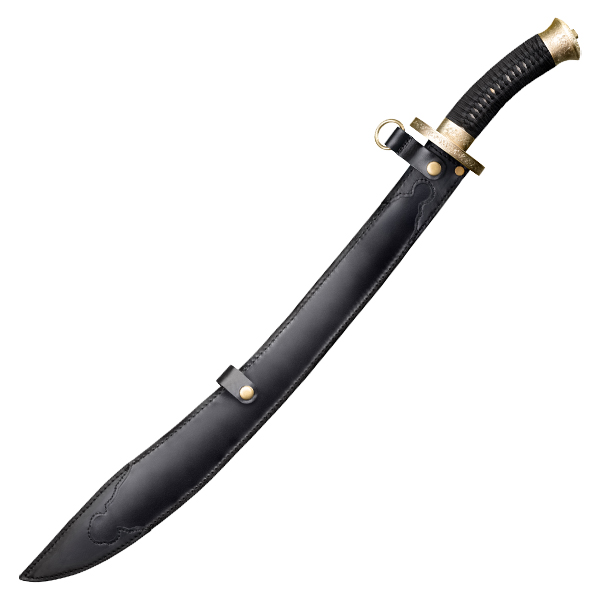 Cold Steel Willow Leaf Sword Satin 1055 Blade Black Cord Wrapped Handle W/Sheath CS-88BBB View 2