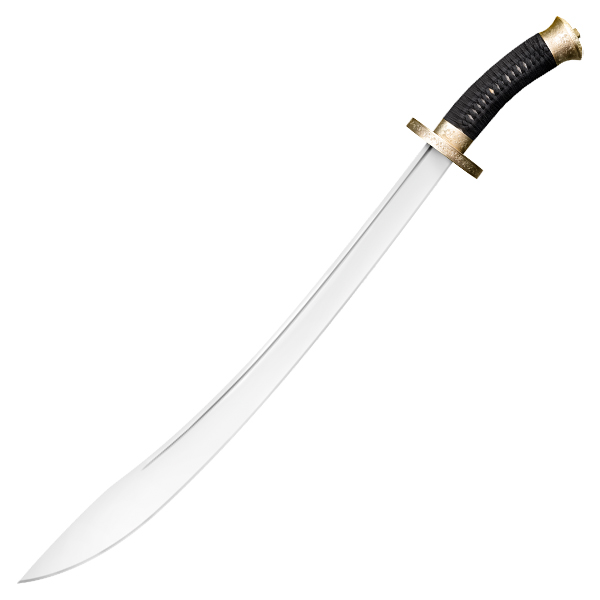 Cold Steel Willow Leaf Sword Satin 1055 Blade Black Cord Wrapped Handle W/Sheath CS-88BBB View 1