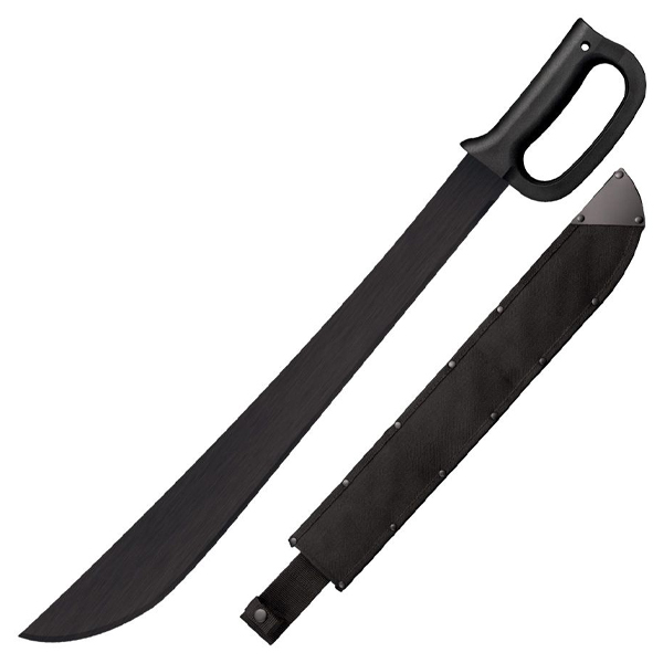 Cold Steel Latin D-Guard Machete 21in Plain Black Matte Straight Back CS-97AD21S View 1