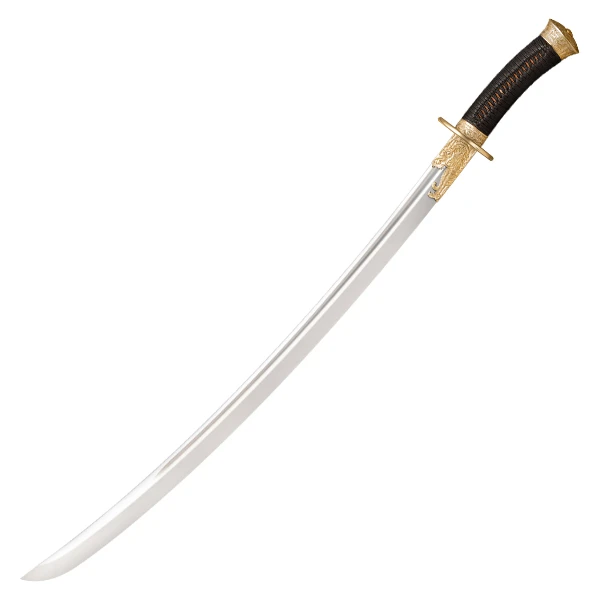 Cold Steel Chinese Saber Sword Black Silk Wrapped Wood Handle W/Sheath CS-SW-CHNSBR View 3