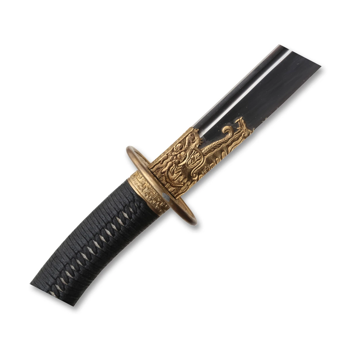 Cold Steel Chinese Saber Sword Black Silk Wrapped Wood Handle W/Sheath CS-SW-CHNSBR View 6