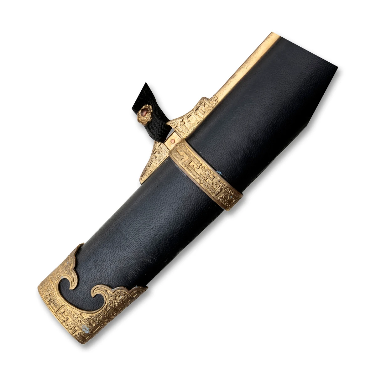 Cold Steel Chinese Saber Sword Black Silk Wrapped Wood Handle W/Sheath CS-SW-CHNSBR View 8
