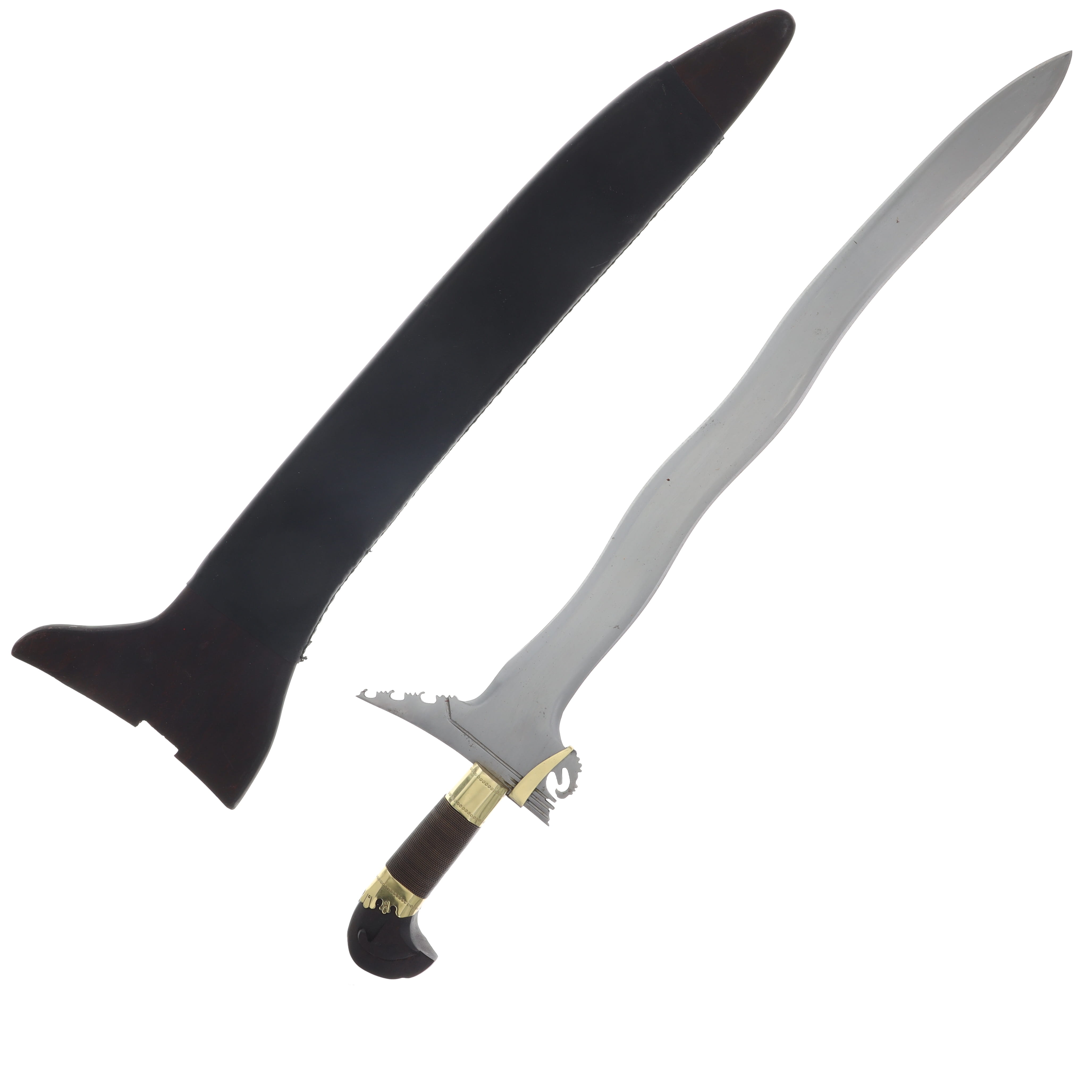 Cold Steel 26in Kris Sword Satin 1055 Spear Point Blade Wire Wrapped Sal Hardwood Handle CS-SW-KRISSW View 2