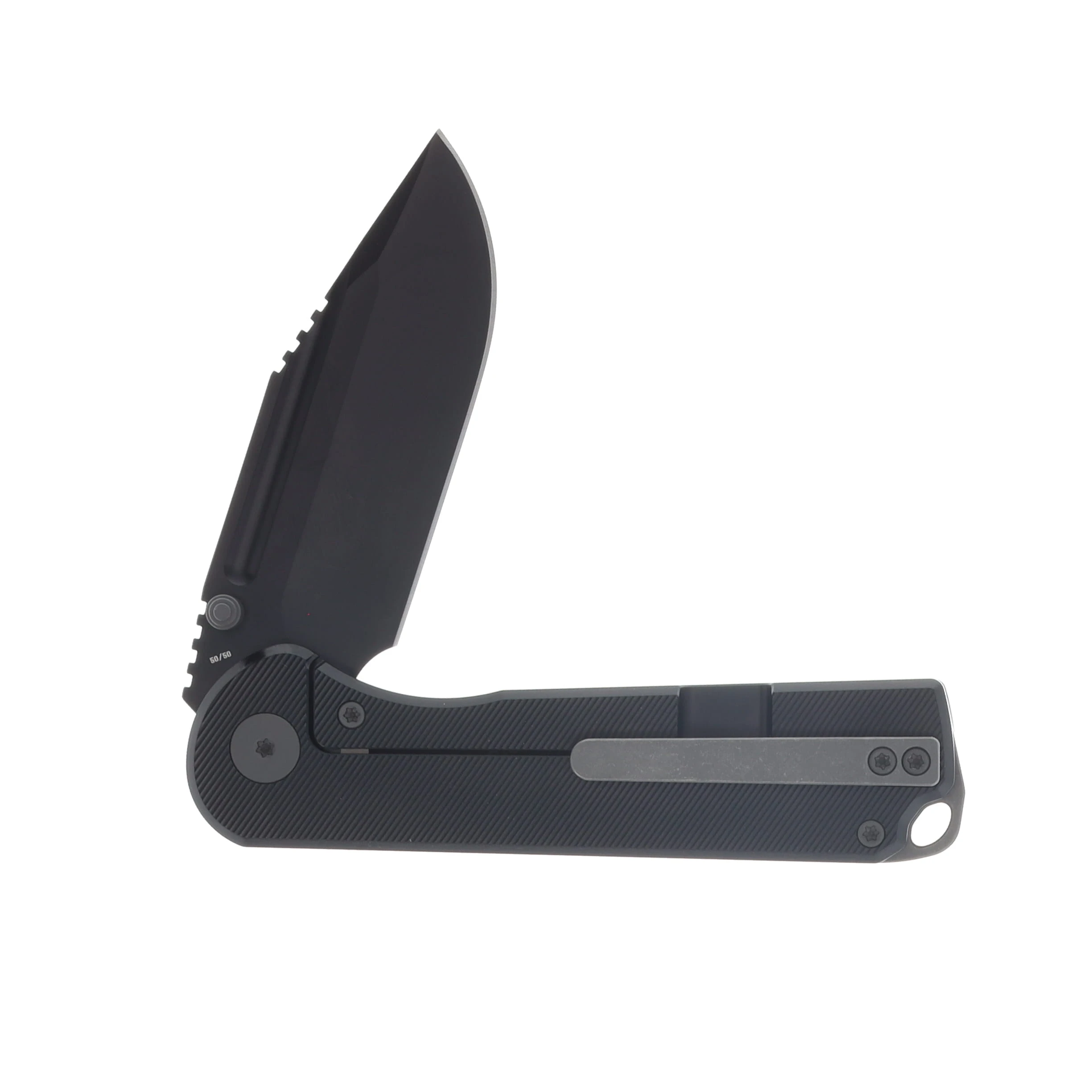 Voyage Bladeworks SMKW Exclusive Avius Folding Knife Burgundy Micarta and Gray G-10 Drop Point VBAVIUSBMDP View 4
