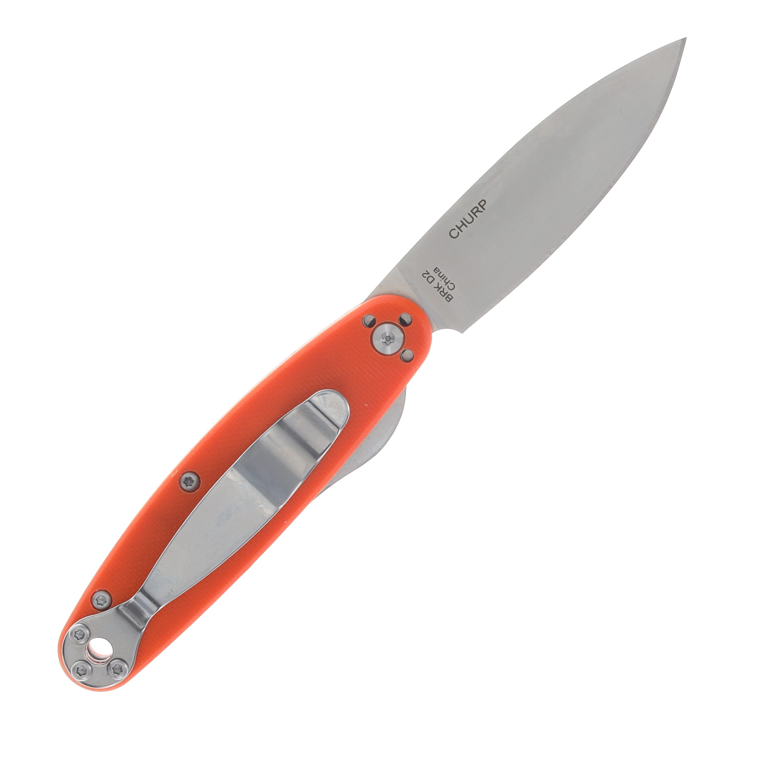 Esee Churp Linerlock Orange G-10 Handle Satin D2 Blade BRKC4 View 2