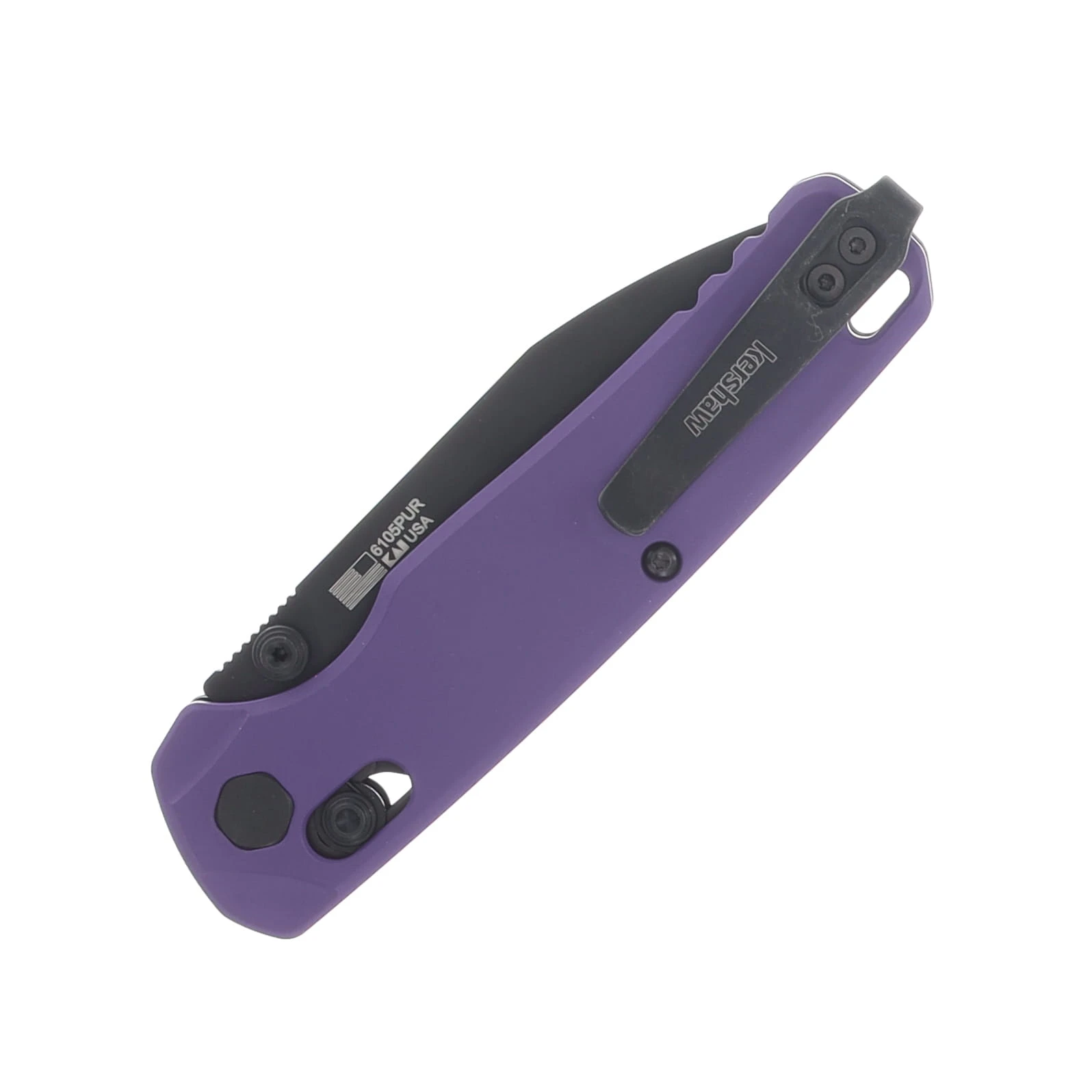 Kershaw Bel Air Duralock Purple Aluminum Handle Blackwash magnacut Blade KS6105PUR View 5
