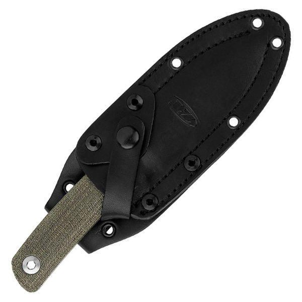 Zero Tolerance 0004 Olive Canvas Micarta Handle Stonewash CPM Cru-Wear Blade ZT0004OL View 2