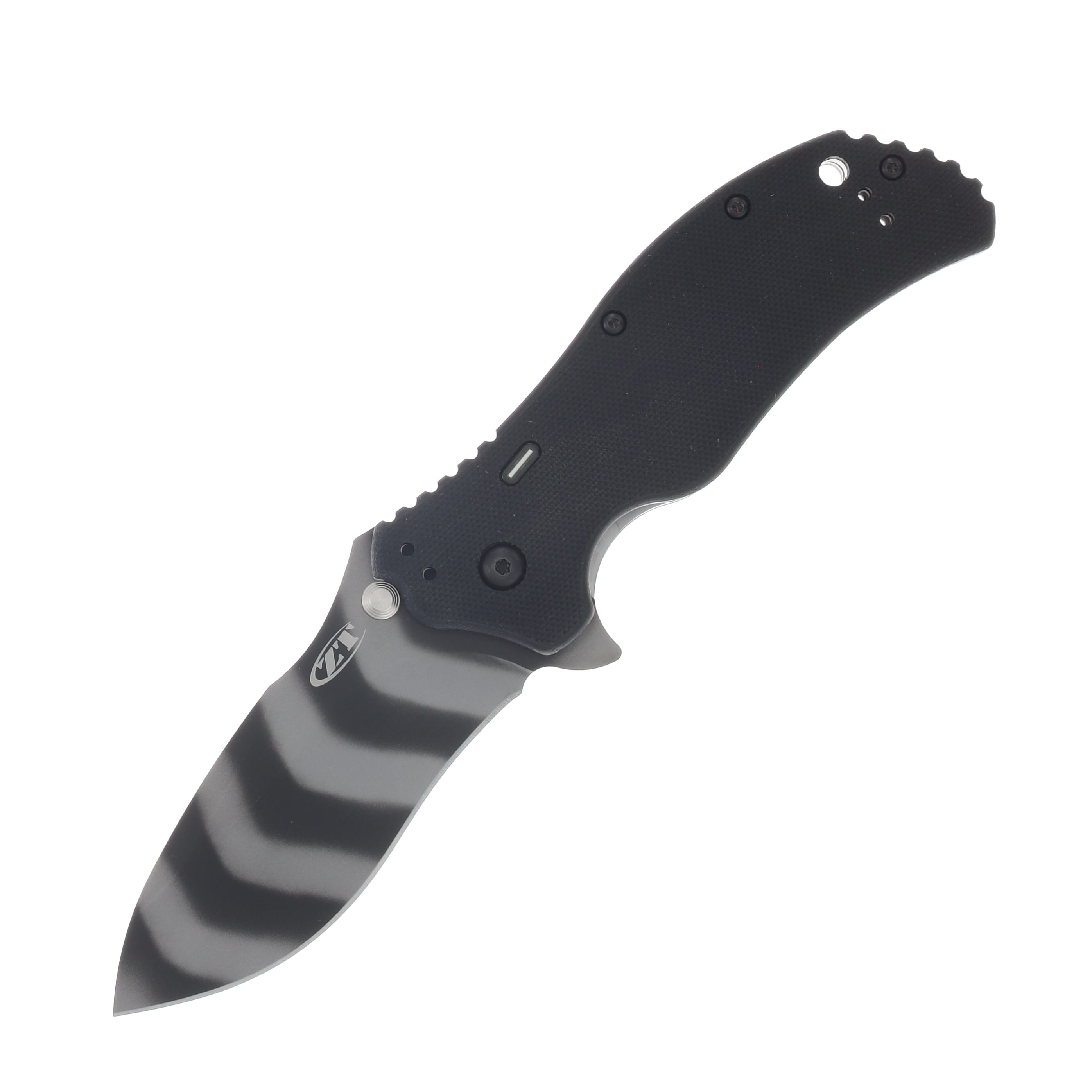 Zero Tolerance 0350 Linerlock Black G-10 Handle With Tritium Insert Tiger Stripe DLC Coated CPM-S30V ZT0350TSTR View 1