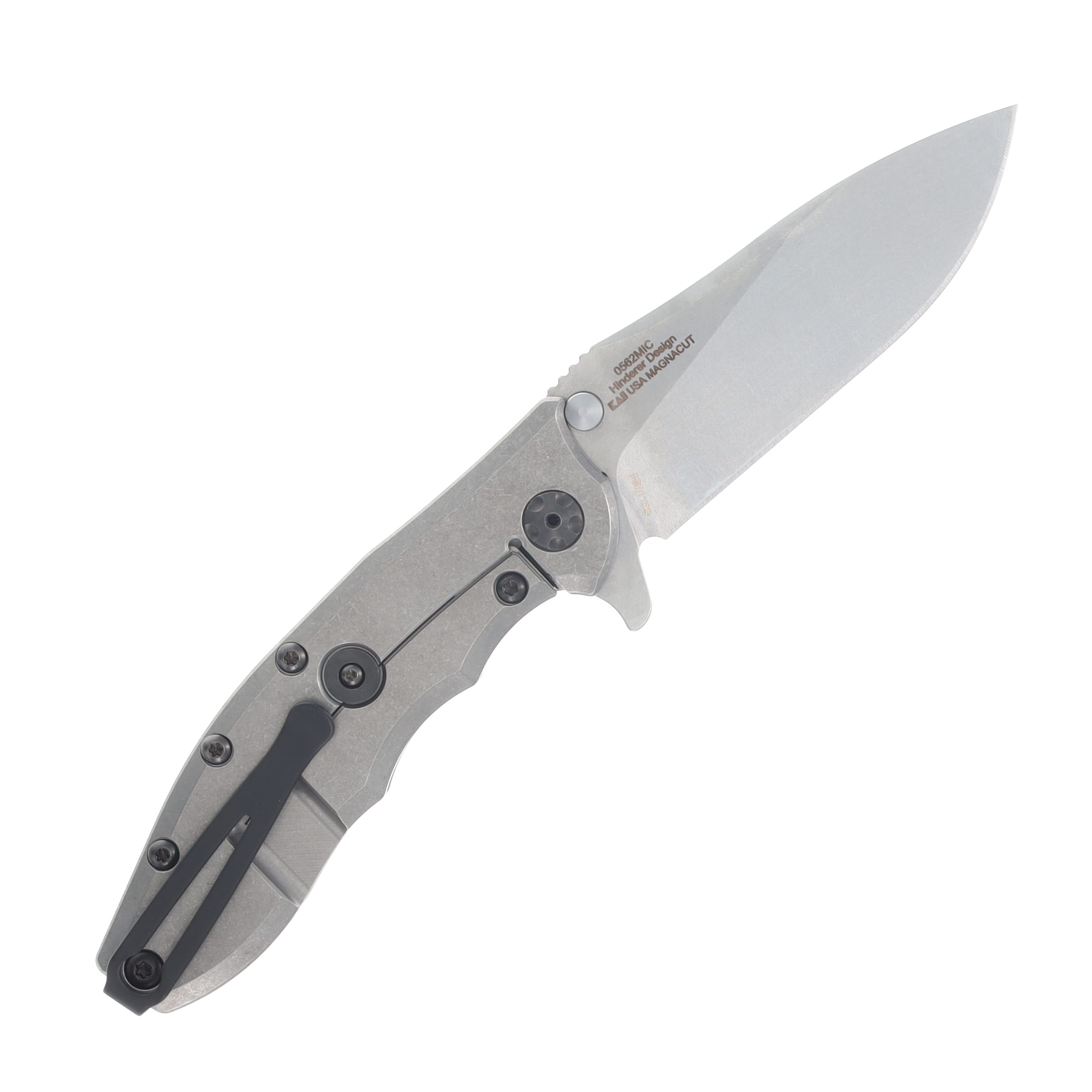 Zero Tolerance Hinderer Slicer Framelock Green Canvas Micarta Handle Stonewash CPM-Magnacut Blade ZT0562MIC View 2